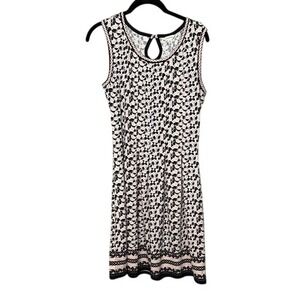 Max Studio Floral Print Sleeveless Dress Black Pink White‎ - Size S